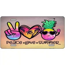 Peace Love Summer Metal Sign