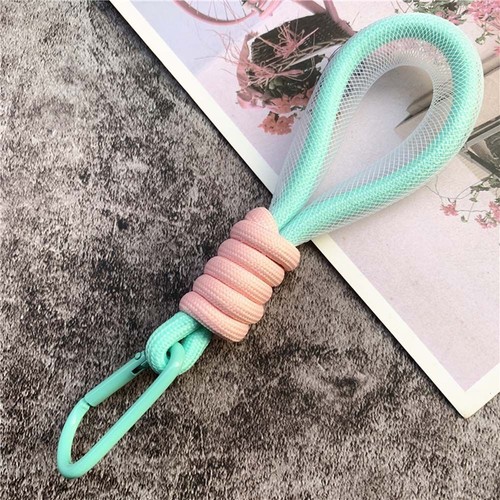 Bag Pendant Braided Strips Keycord Mesh Lanyard Keychains Phone Strap Key Rings - 第 8/20 張圖片