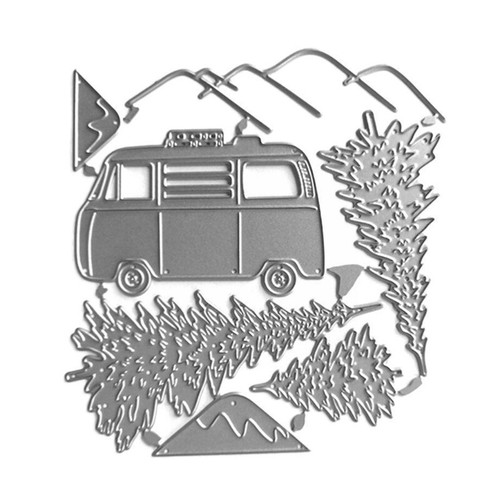 Car Tree Die Cuts Embossing Cutting Dies Scrapbooking Templates for