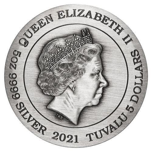 SIGNS OF THE ZODIAC 5 Oz Silver Coin $5 Tuvalu 2021 - Picture 2 of 5