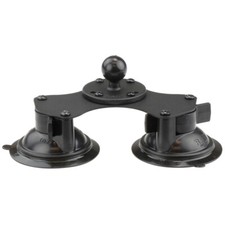 RAM Mount Double Suction Cup Base with Round 1 inch Ball Base - RAM-B-189B-202U