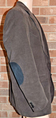 Circle S Blazer Mens 48L Corduroy Brown Western Cowboy Elbow Pads Rockabilly