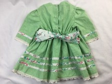 Penneys Girls Green Dress 4 60s 70s Hippie Mod Maxi Boho vintage