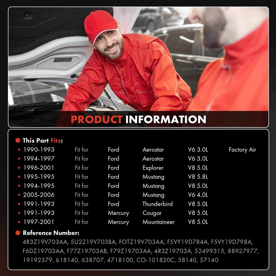 Compresor de aire acondicionado con embrague para Ford Explorer Mustang Mercury Mountaineer Cougar Foto 3 de 4