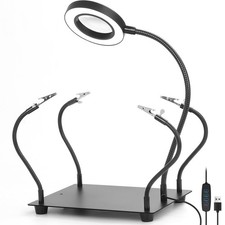 Helping Hands Soldering Station with 3X Magnifying Glass and Light