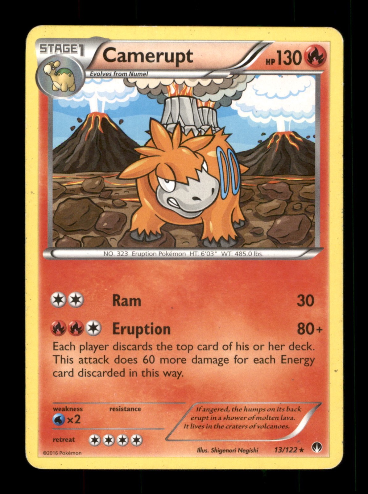 Camerupt 13/122 Non-Holo Nintendo  Pokemon Trading Card TCG