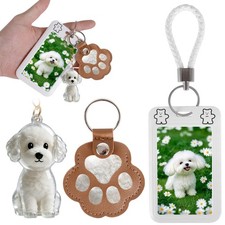 Dog Hair Keepsake Keychain Set 3-Piece Pet Fur Storage Capsules Mini Pe...