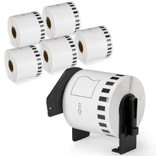 Compatible with Brother DK-2205 Continuous Paper Label Rolls 2.4" x 100'(62mm...