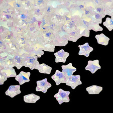 200 Pcs Faceted Crystal Glass Beads AB Color Crystal Star Loose Beads Celestia