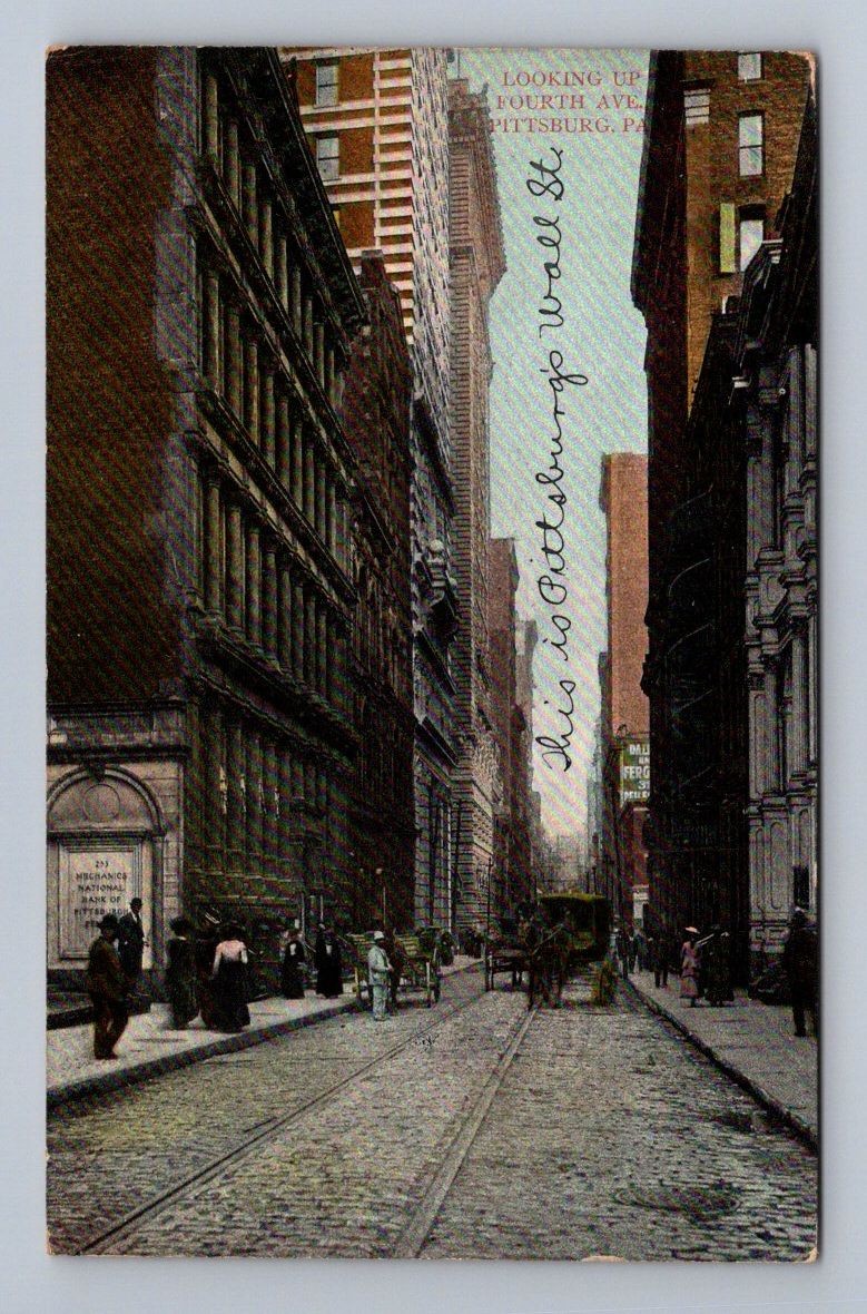 Pittsburg Antique Pennsylvania Postcard PITTSBURGH Fourth Ave 1907