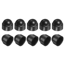 10Pcs Nut Protection Cap, M16x23x27mm Hexagonal Screw Protection Cap Black