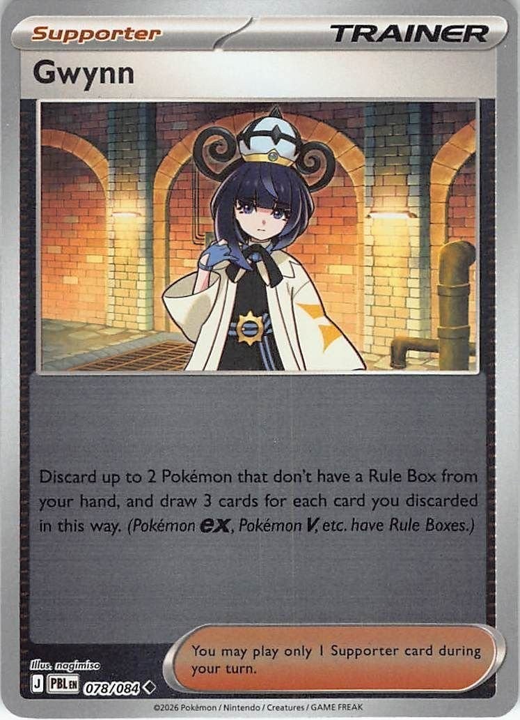 Gwynn Pitch Black #78 Reverse Holo Pokemon TCG NM