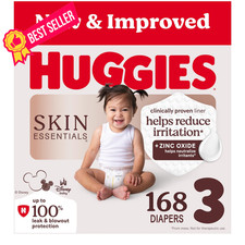 Huggies Size 3 Diapers, Skin Essentials Baby 3 3, White