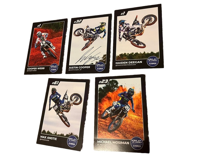 DEEGAN WEBB COOPER ANSTIE MOSIMAN STAR YAMAHA AUTHENTIC AUTOGRAPHED PHOTO CARDS