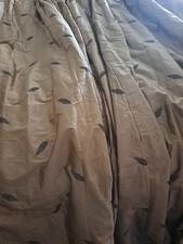 A Pair Of Faux Silk Interlined Curtains Size 47" X 93" ( Maybe Silk )