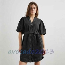 Brand New Rails Women Summer Belt Faded Black Kingsley Dress