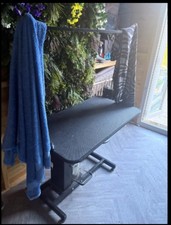 Heavy Duty Dog Grooming Table Hydraulic Lift - H-Bar Arm - Non Slip Top