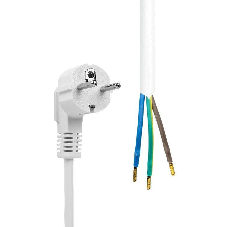 MicroConnect MC-PE010SCHW-OE Schuko to Open End Power Cable 10m White