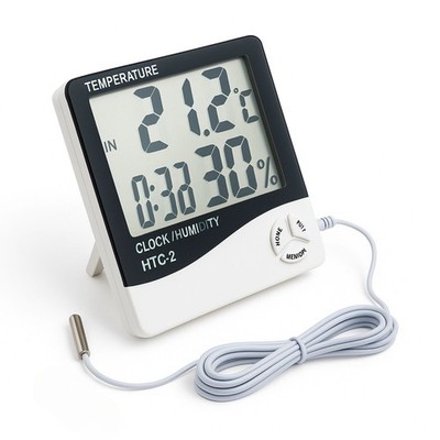 Hygrometer Innen & Außen Digital Thermometer Temperatur Luftfeuchtigkeit Grow