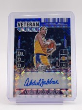 KAREEM ABDUL-JABBAR 2024-25 MOSAIC CONTENDERS OPTIC VETERAN BLUE AUTO /35 Q2045