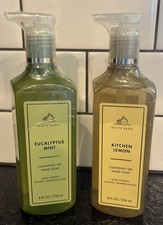 Bath  Body Works White Barn Cleansing Gel Hand Soap Lot Of 2 Lemon Euc Mint