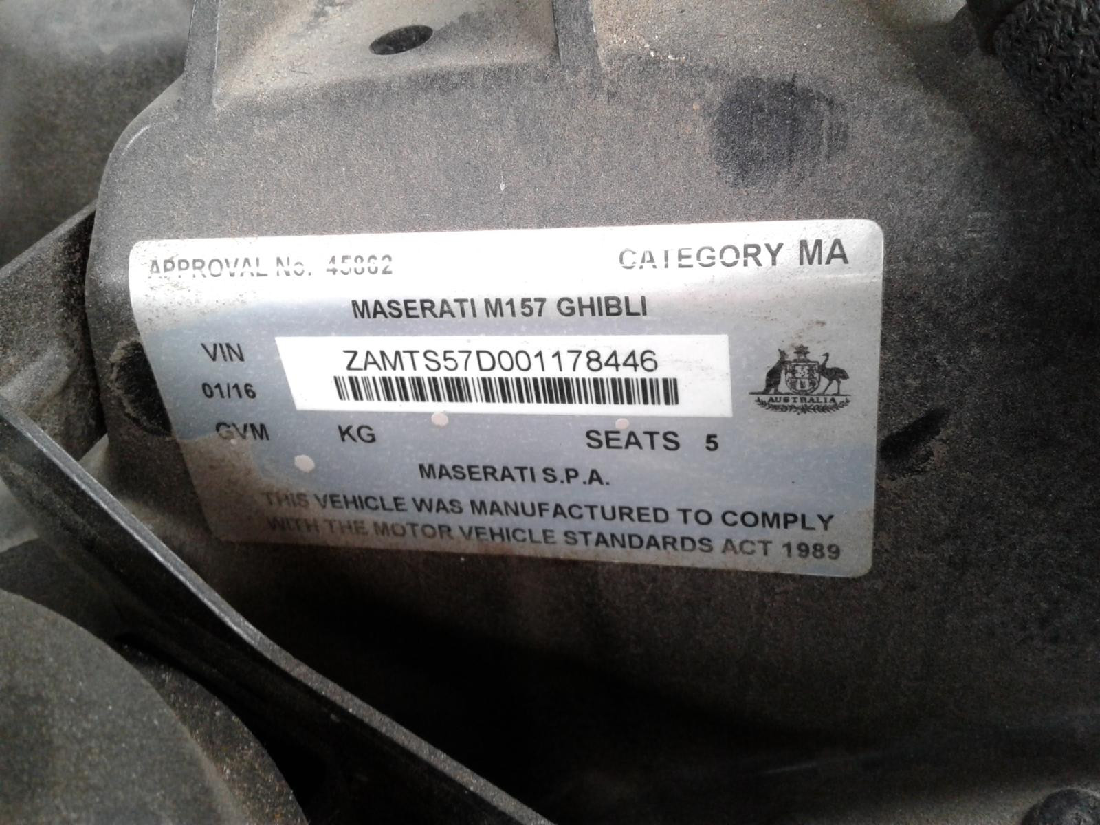 2015 Maserati Ghibli TRANSMISSION OIL COOLER M157 05/2014-2024 16460663 765825 image 12