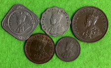 India  1935 2 Annas B 1 Anna B 1/4 Anna C 1/2 Pice C 1/12 Anna C      George V