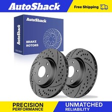 Front Drilled Slotted Brake Rotors Pair For 2013-2024 Nissan Altima Front Drilled Slotted Brake Rotors Pair For 2013-2024 Nissan Altima