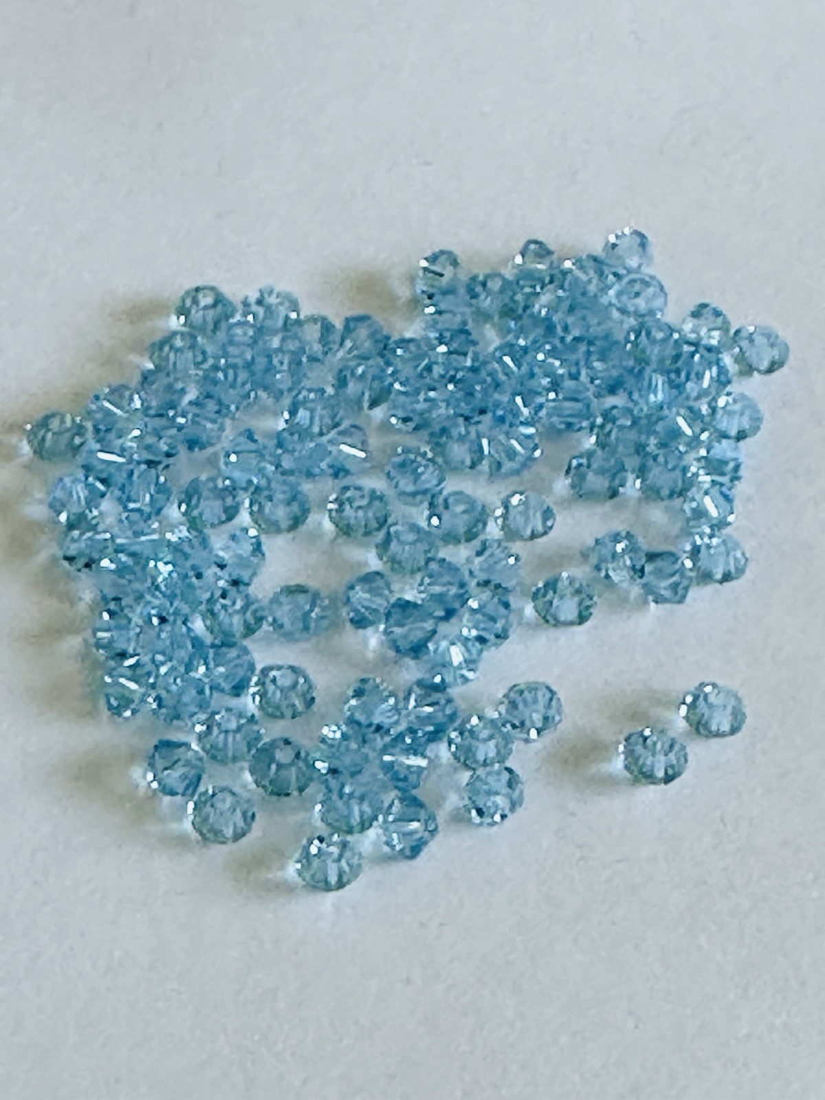100 Swarovski Crystal Aquamarine 3mm Bicone 5301 Beads for Jewelry Making