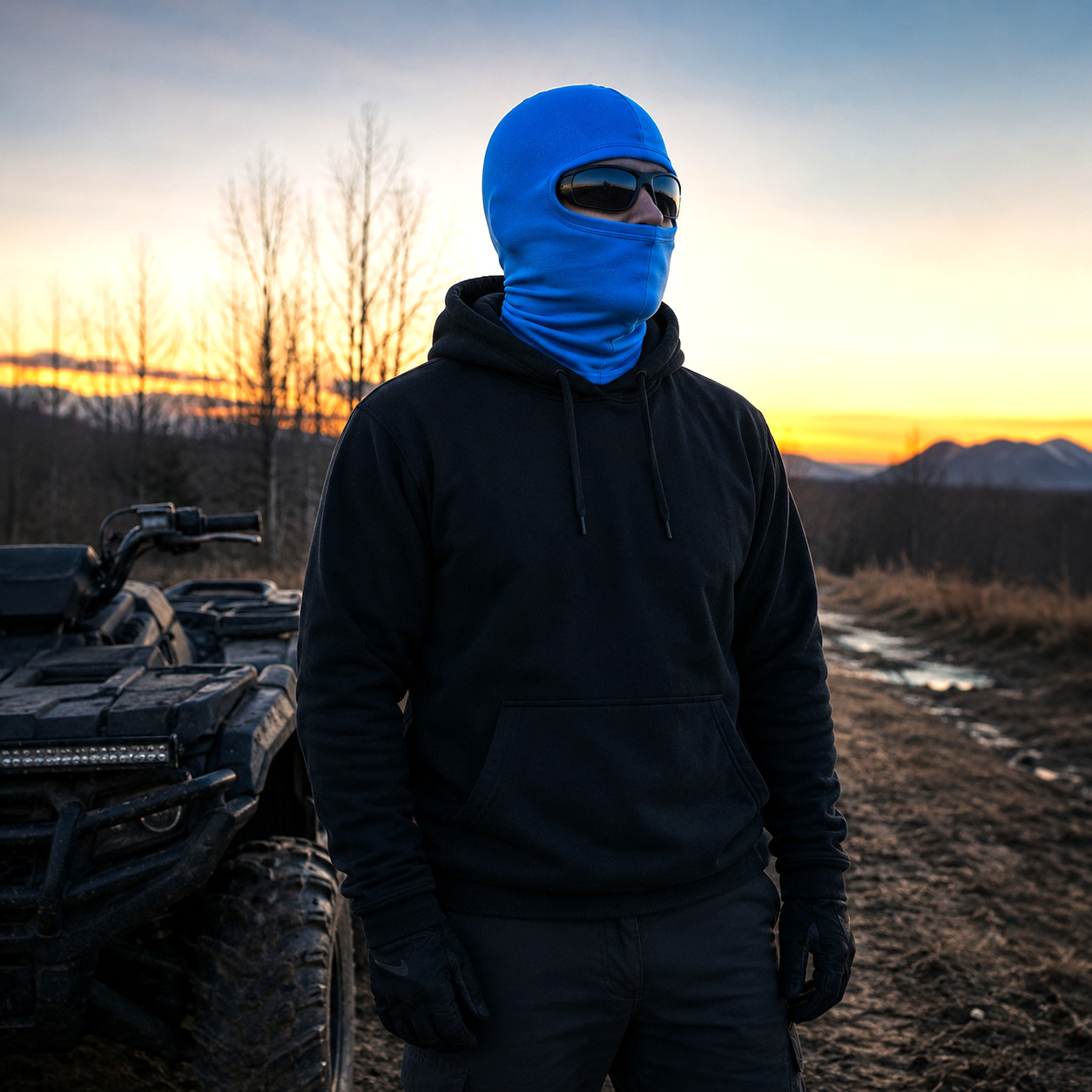 Pack De Balaclavas 1 Agujero SAS Estilo Ejército Esquí Cuello Negro 100% Algodón