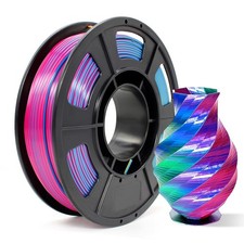 Tecsonar Silk PLA 3D Printer 1.75 millimeters, 05-silk Red Gold Blue-250g