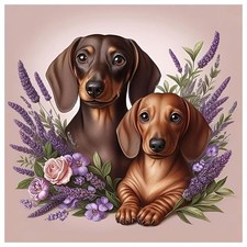 Dogs Diamond Art Kits for Adults, Diamond Painting Kits for Beginner, 5D DIY Rou