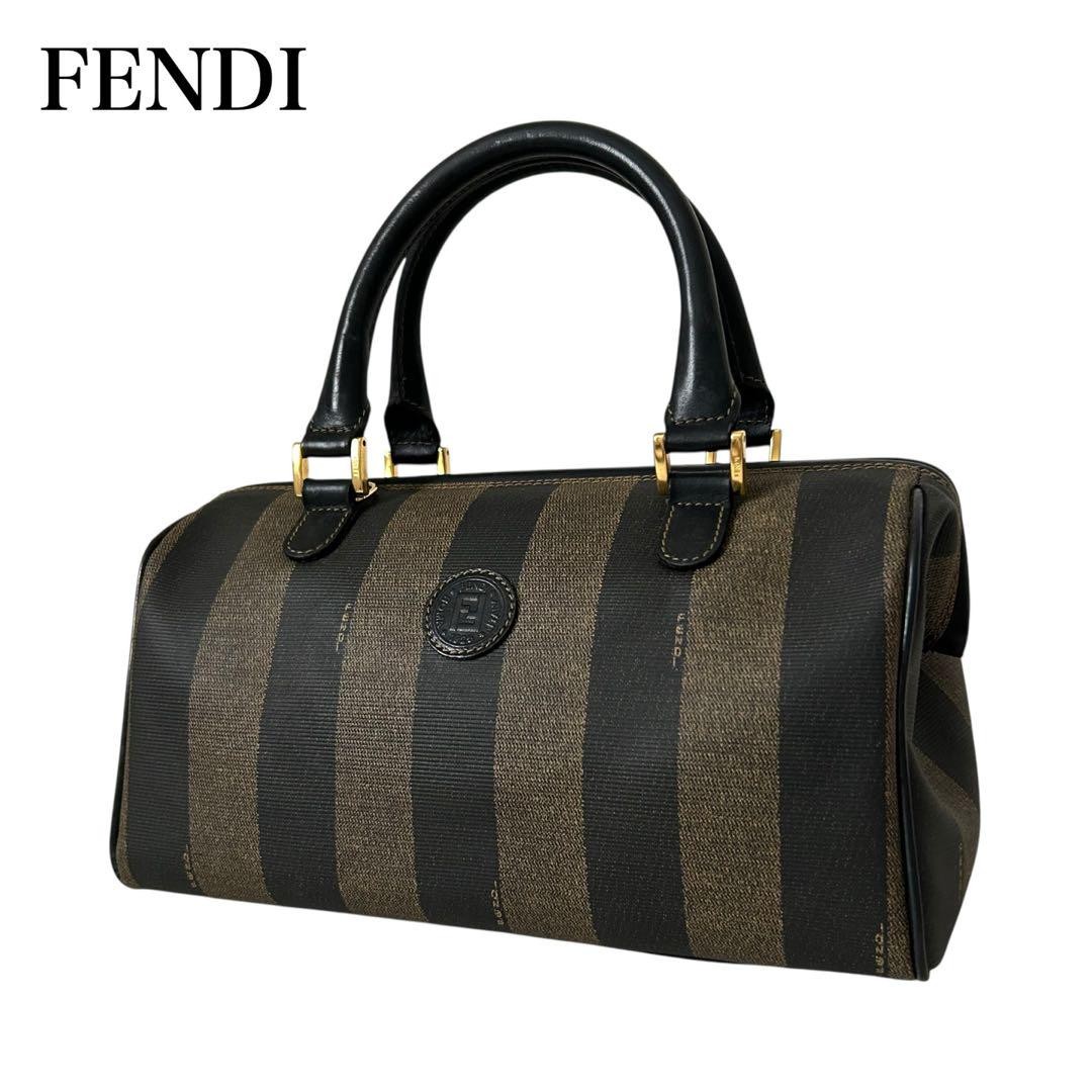 Fendi Boston Bag in Pecan Leather Classic Preowned Handbag