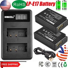 2x Battery Charger for Canon LP-E17 EOS 800D 750D Rebel T6i EOS M3 M5 M6 Camera