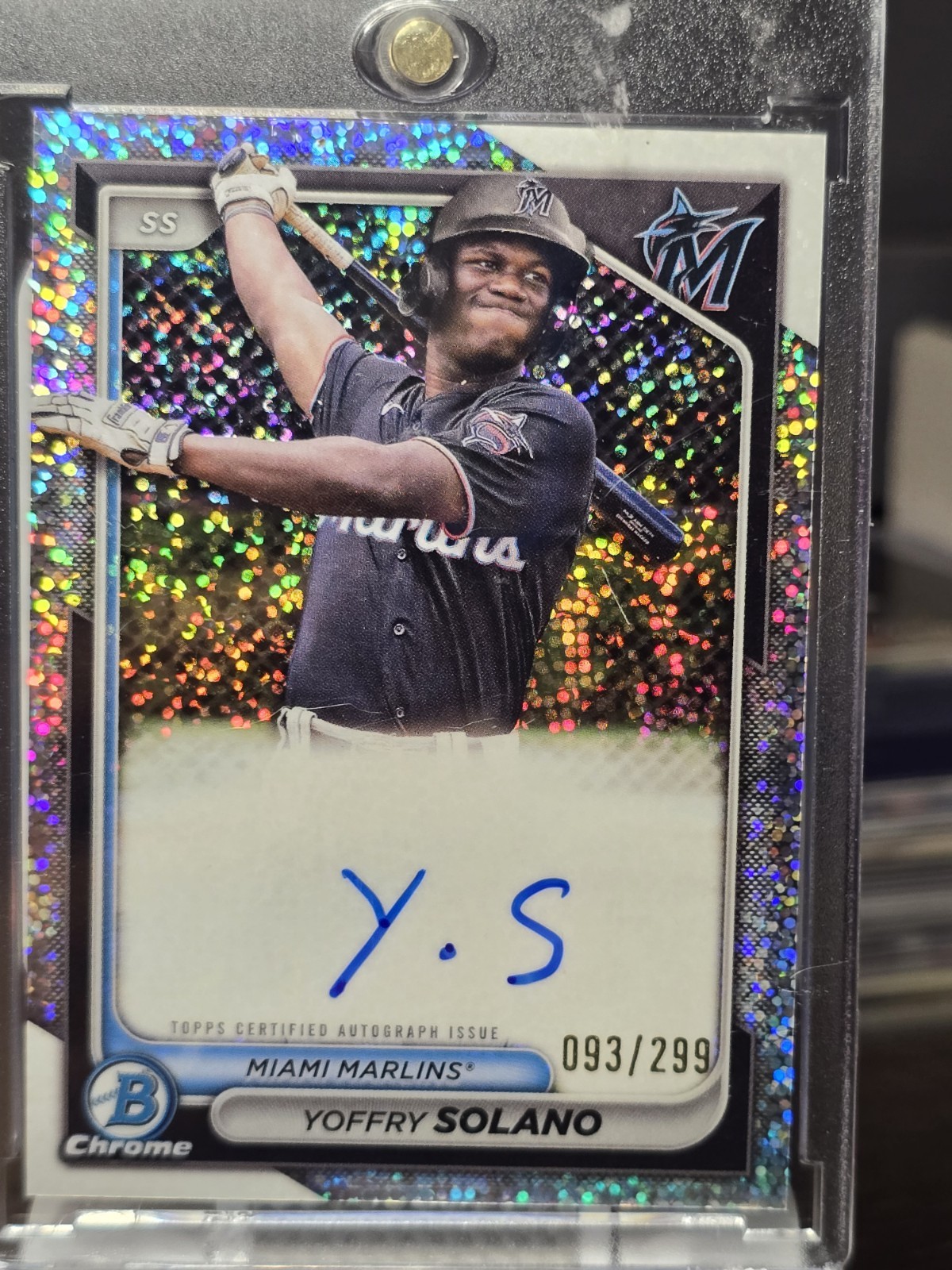 2024 Bowman Chrome - Prospect Auto Speckle #CPA-YS Yoffry Solano #/299