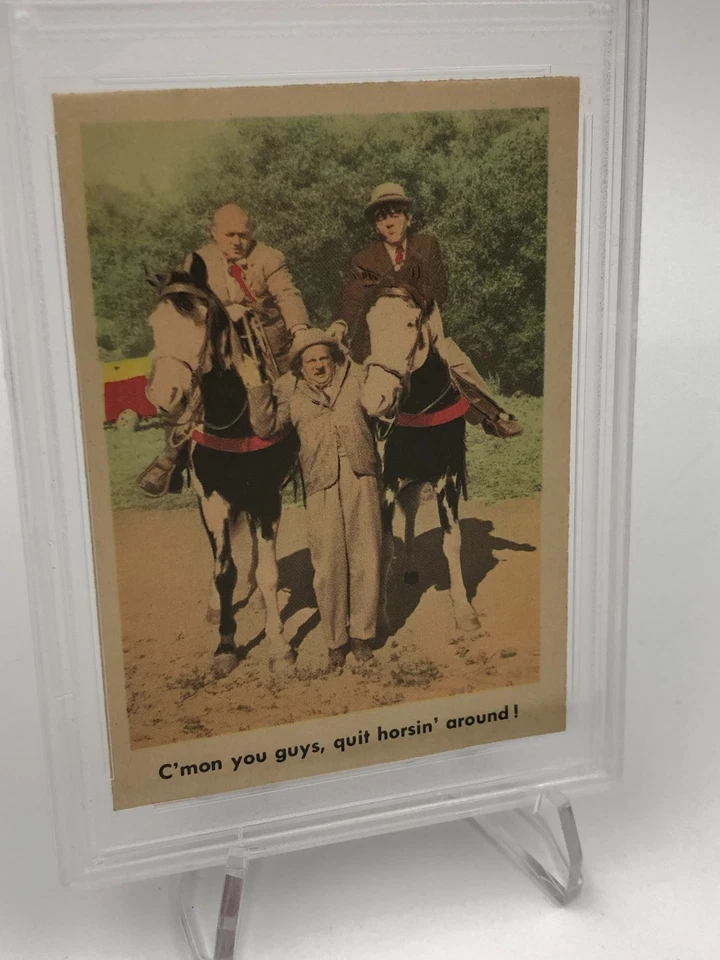 1959 THE THREE STOOGES Card C'MON YOU GUYS, QUIT HORSIN' AROUND! #70 grade PSA 8 - Image 3 of 4