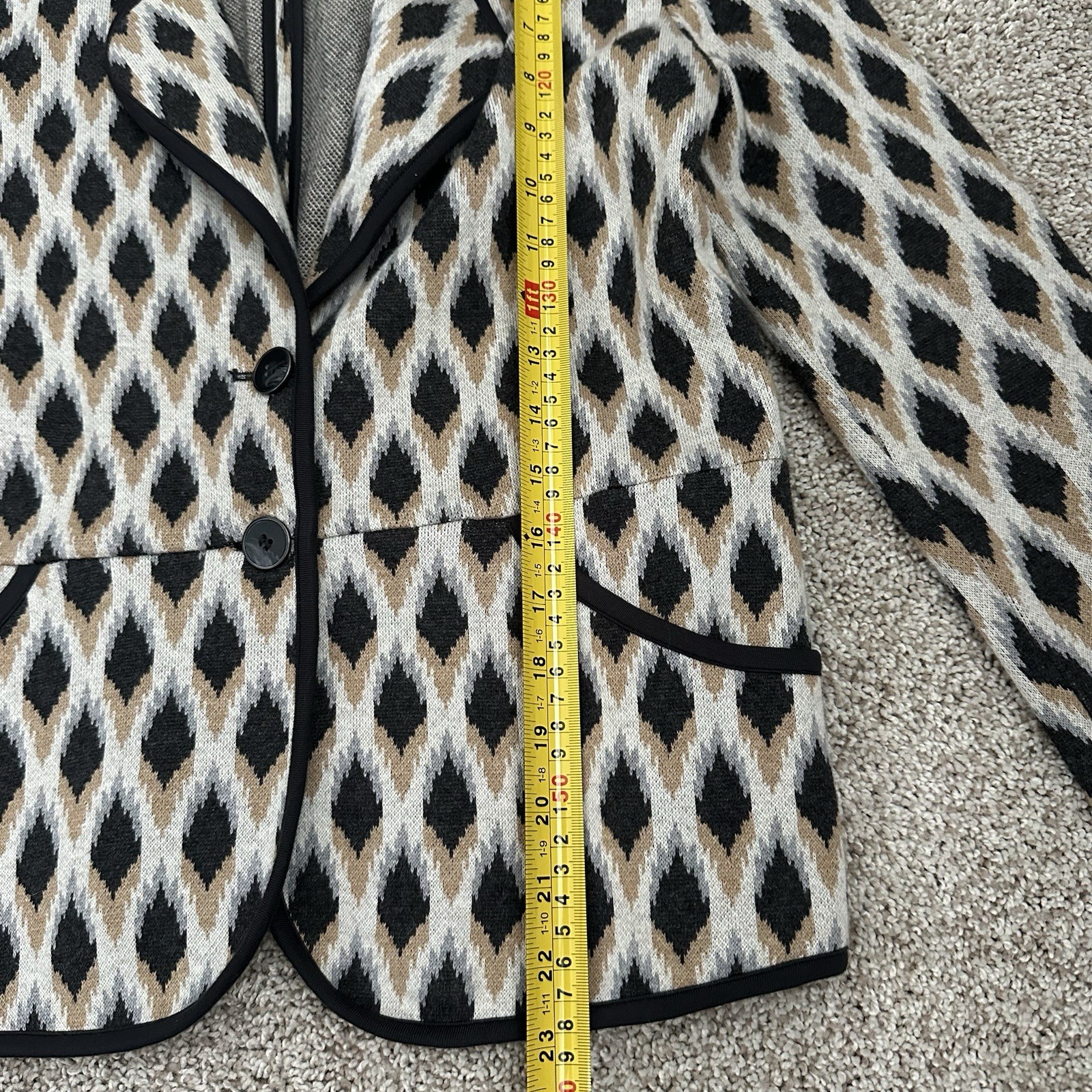 Pendleton Petite M Blazer Jacket Geometric Diamon… - image 9