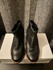 Clarks Low Heeled Leather Ankle Boots