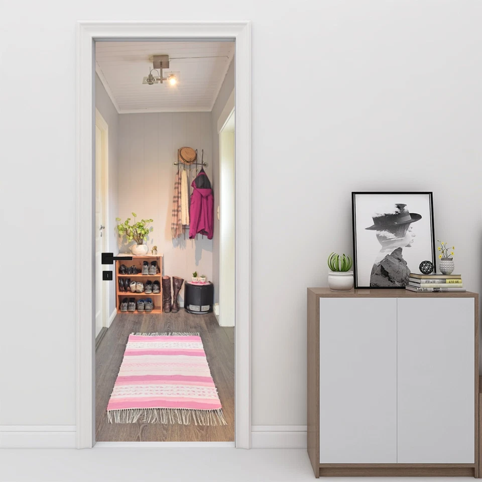 Türtapete selbstklebend TürPoster Türfolie - WOHNUNGSEINGANG 3D EINGANG - Bild 3 von 4