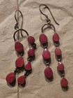 Sterling Silver & Coral  Cascading Chandelier Earrings  Southwestern Artisan — photo 8