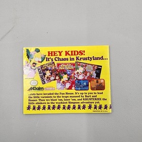 The Simpsons Bartman Meets Radioactive Man Nintendo NES Instruction MANUAL ONLY