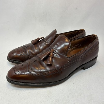 Allen Edmonds Berwick Preppy Brown Tassel Wingtip Loafer Men Sz 11D US Made USA