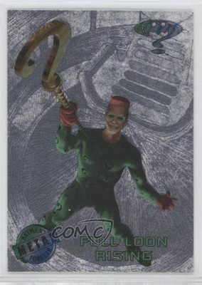 1995 Fleer Metal Batman Forever Silver Flasher Riddler Full Loon Rising #18 01v6