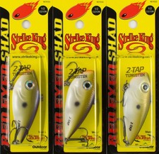 (LOT OF 3) STRIKE KING RED EYE SHAD TUNGSTEN 2-TAP 1/2OZ  TN Shad. Free Shipping