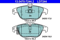 Bremsbelagsatz FÜR MERCEDES-BENZ C-KLASSE T-MODEL (S204) - ATE 13.0470-7244.2