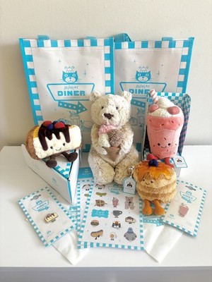 Jellycat Ice Cream Bear Cheesecake Milkshake NYC Set FAO Schwarz Exclusive BNWT