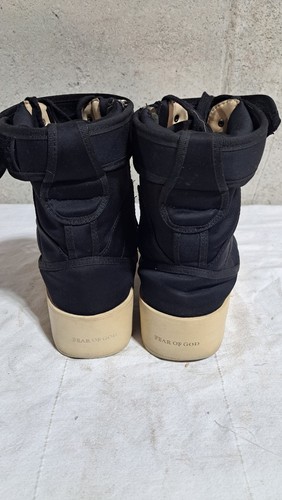 Authentic Fear Of God Black Canvas High-Top Sneakers Mens 9 ( 010103 ) - Picture 3 of 9