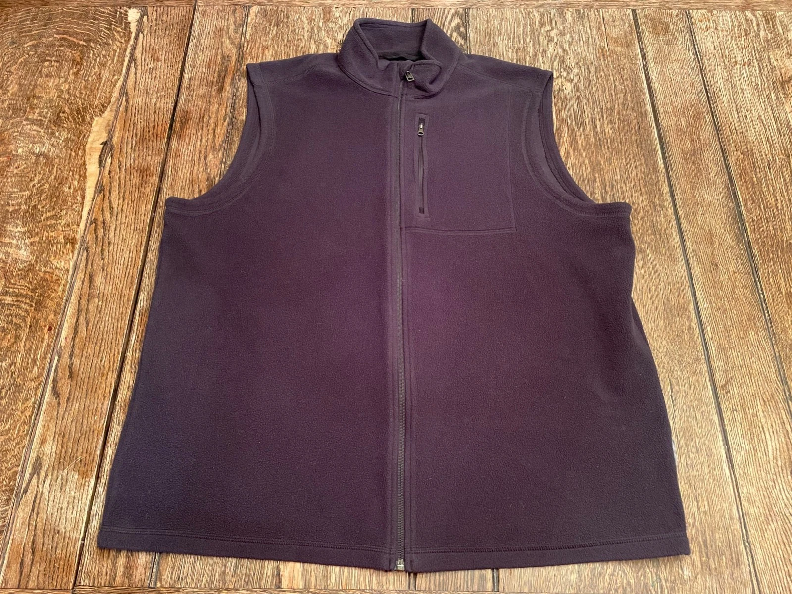 DULUTH TRADING CO. men's XL black Fleece zip up Vest outdoors hiking Gorpcore