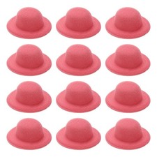 2.3 Inch Mini Formal Hats, 12 Pcs Miniature Doll Hats for Crafts, Peach