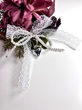 Romantic Lace Ribbon/Pearl Bow/Heart Bag charm, Trendy style lovely keychain